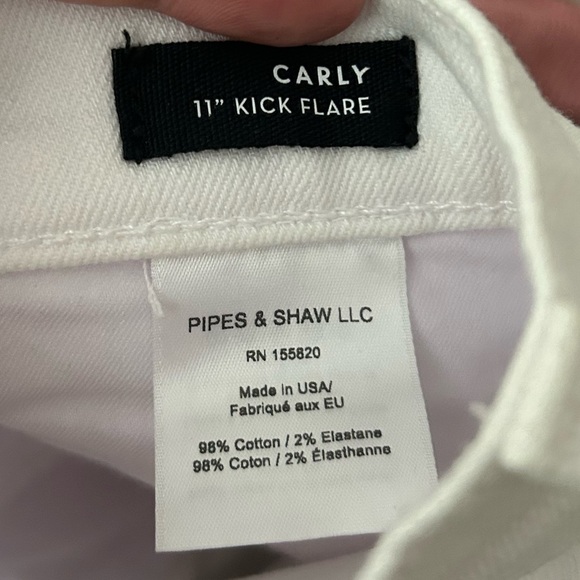 Veronica Beard Carly 11" Kick Flare Jeans in White Size 24 - Picture 8 of 9
